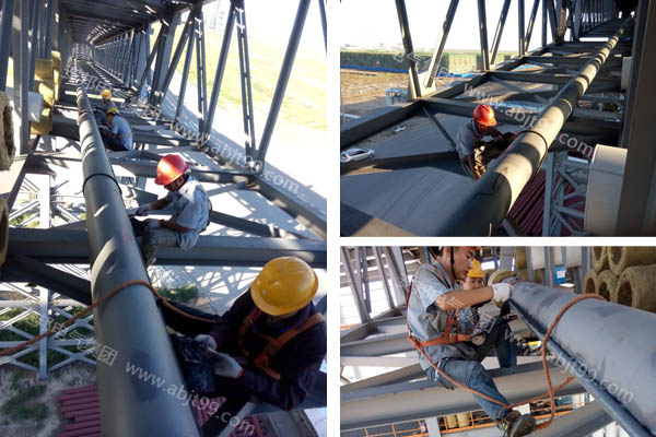 京糧集團(tuán)高空糧油管道采用我公司電伴熱保溫項目(圖2)